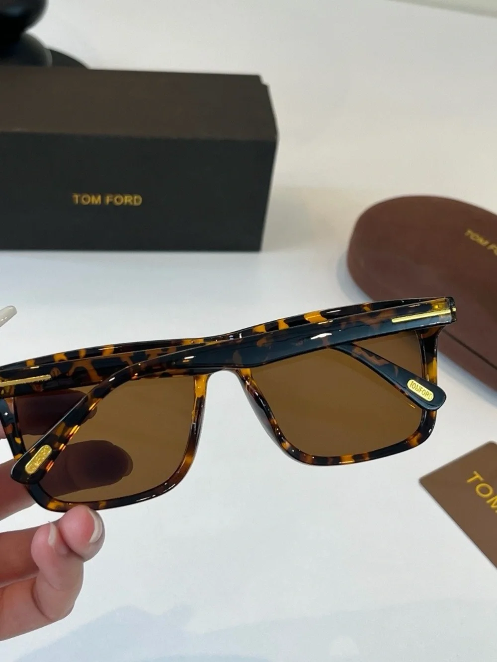 Tom Ford Tortoiseshell Sunglasses with Brown Lenses